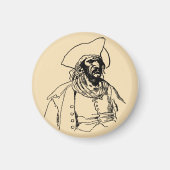 Piraten, een Buccaneer Sketch van Howard Pyle Magneet (Voorkant)