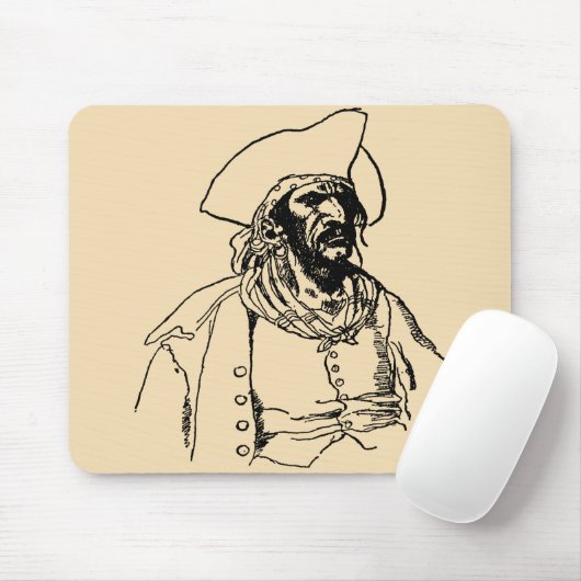  Piraten, een Buccaneer Sketch van Howard Pyle Muismat (Met muis)