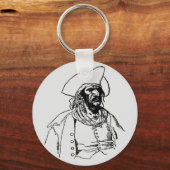 Piraten, een Buccaneer Sketch van Howard Pyle Sleutelhanger (Voorkant)