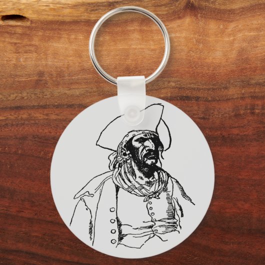 Piraten, een Buccaneer Sketch van Howard Pyle Sleutelhanger (Voorkant)