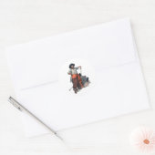 Piraten en Schatten Ronde Sticker (Envelop)