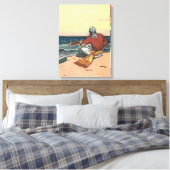 piraten, gemareend op een verlaten eiland canvas afdruk (Insitu (Slaapkamer))