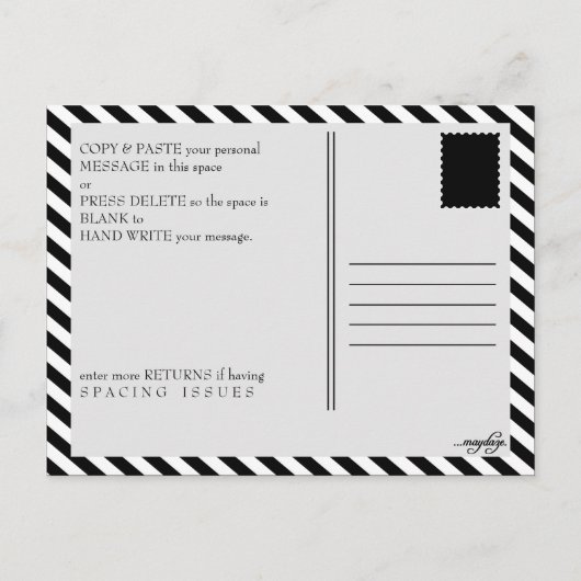 piraten huwelijks paspoort uitnodiging briefkaart (Achterkant)