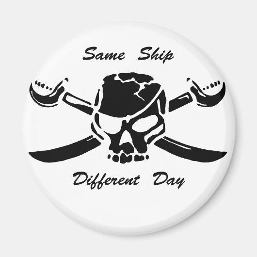 Piraten Jolly Roger hetzelfde schip verschillende Magneet (Voorkant)