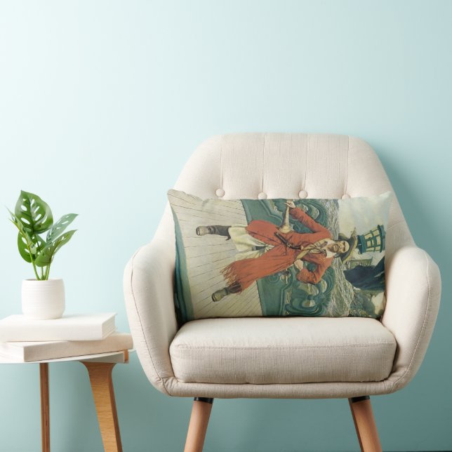  piraten, kapitein Keitt van Howard Pyle Kussen (Stoel)