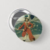  piraten, kapitein Keitt van Howard Pyle Ronde Button 5,7 Cm (Voorkant /achterkant)