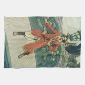  piraten, kapitein Keitt van Howard Pyle Theedoek (Horizontaal)