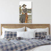  Piraten, Kidd on Deck of Adventure Galley Canvas Afdruk (Insitu (Slaapkamer))