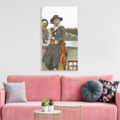  Piraten, Kidd on Deck of Adventure Galley Canvas Afdruk (Insitu (Woonkamer))