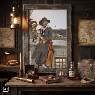 Piraten, Kidd on Deck of Adventure Galley Poster