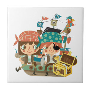 Piraten met Schat Tegeltje
