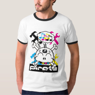 piraten met vier kleurprocessen t-shirt