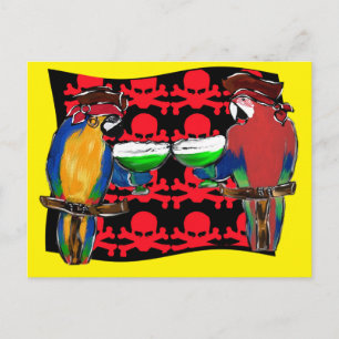 PIRATEN PAPEGAAIEN BRIEFKAART