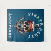 Piraten Schedel Loot Achtergrond Wandkleed (Voorkant (horizontaal))