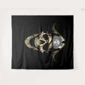 Piraten Schedel Schat Achtergrond Wandkleed (Voorkant (horizontaal))