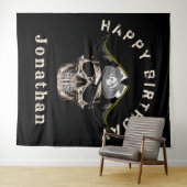 Piraten schedel wandkleed (In Situ (horizontaal))