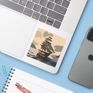 Piraten schip avontuur piraat sticker