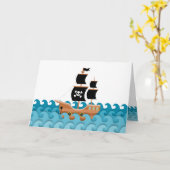 Piraten schip kaart (Gele Bloem)