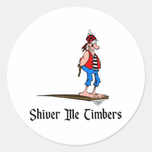 Piraten - Shiver Me Timbers Ronde Sticker