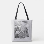 piraten tellen hun schatten en loot draagtas (Achterkant)