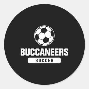 Piraten Voetbal voor Basisonderwijs, Middelbare en Ronde Sticker