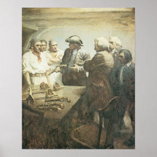 Piraten, voorbereid op Mutiny door NC Wyeth Poster