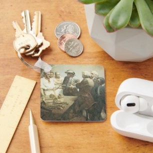 Piraten, voorbereid op Mutiny door NC Wyeth Sleutelhanger