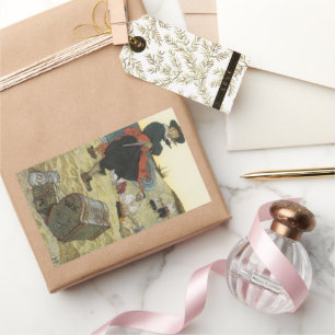  piraten, William Kidd Burying Treasure Rechthoekige Sticker