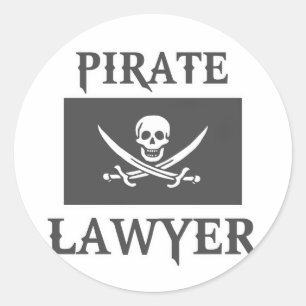 piratenadvocaat ronde sticker