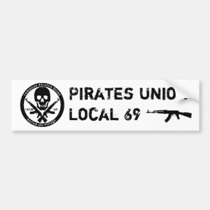 Piratenbond - Lokale afdeling 69 Bumpersticker