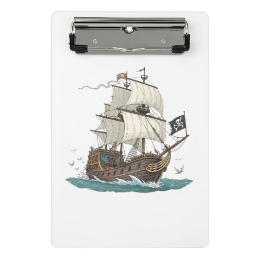 Piratenboot Mini Klembord (Voorkant)