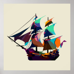 Piratenboot Poster
