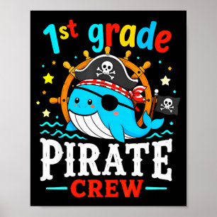 piratencrew walvis leraar leerling groep 1 poster