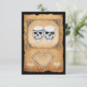 piratenfeest kaart (Staand voorkant)