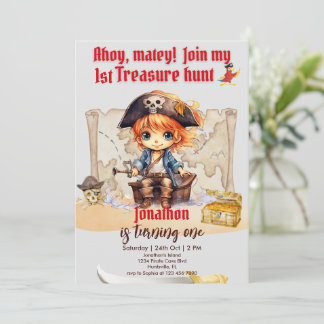 Piratenfeestje Jongens 1e Schatzoeken Kaart