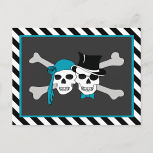 piratenfeestje uitnodiging briefkaart
