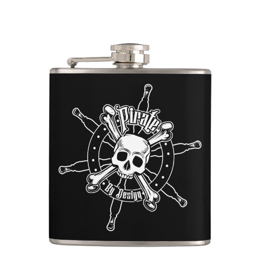 Piratenkolven - Staal Heupfles (Voorkant)