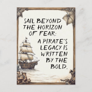 Piratenleven motivatie woorden briefkaart