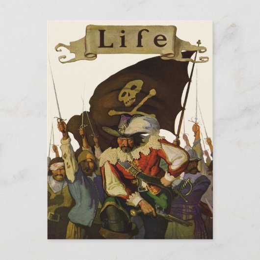  Piratenleven Wyeth Illustratie Briefkaart (Voorkant)