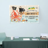 Piratenpartij achtergrond, Kraken poster, Pirate Spandoek (Beurs)