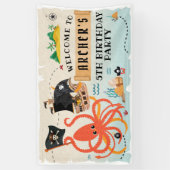 Piratenpartij achtergrond, Kraken poster, Pirate Spandoek (Verticaal)