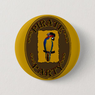PIRATENPARTIJ RONDE BUTTON 5,7 CM