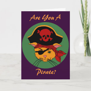 Piratenprinses of  Kat? Verjaardag Kaart