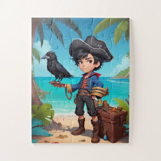piratenpuzzel legpuzzel (Verticaal)