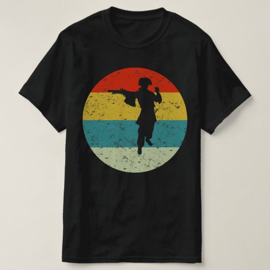 piratenretro  silhouette 70's t-shirt (Design voorkant)