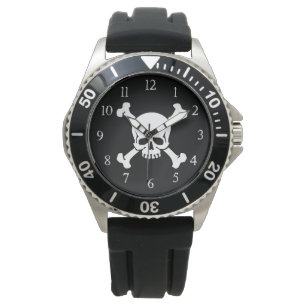 Piratenschedel en kruisgraten horloge