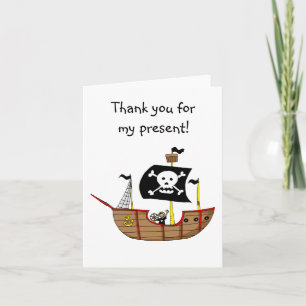 Piratenschip, bedankt voor mijn cadeau