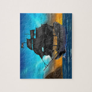 PIRATENSCHIP BIJ ZONSONDERGANG LEGPUZZEL