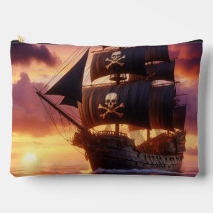 Piratenschip bij zonsopgang/zonsondergang etui