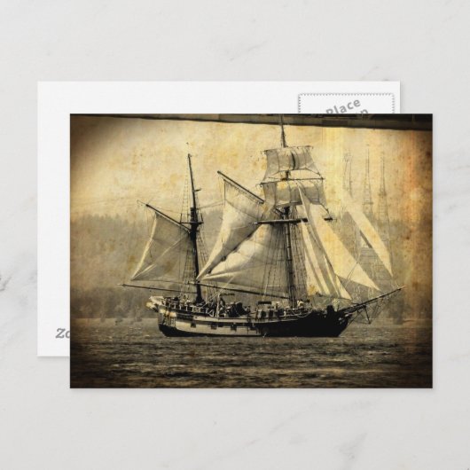 Piratenschip Briefkaart (Voorkant / Achterkant)